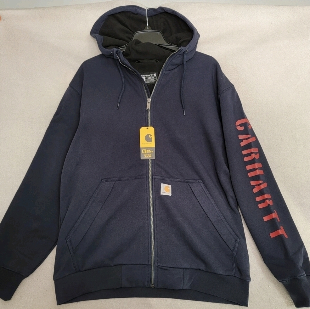 Carhartt Sweatshirts: Men's  New Navy Rain Defender Fleece Lined
